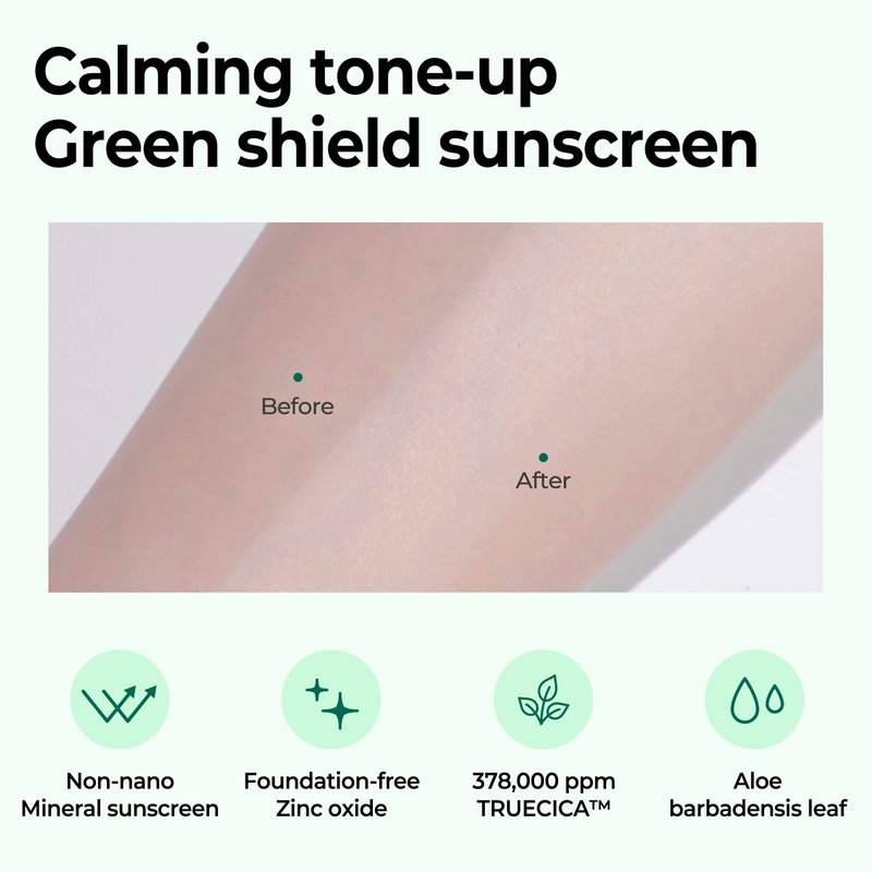 SOME BY MI Truecica Mineral Calming Tone-Up Suncream / SPF50+, PA++++ / 1.69Oz, 50ml / Brightening and Calming Effect/Mild Sun and UV Protection Sunscreen for Sensitive Skin