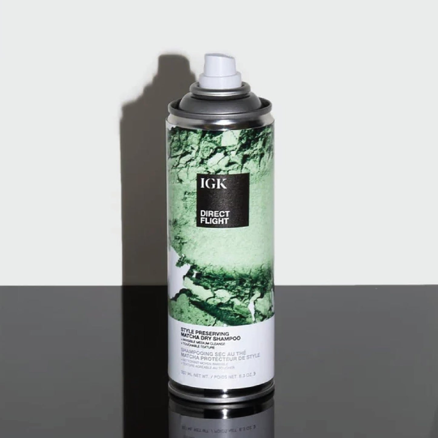 IGK DIRECT FLIGHT Multi-Tasking Matcha Dry Shampoo | Light Cleanse + Style Preserving | Vegan + Cruelty Free