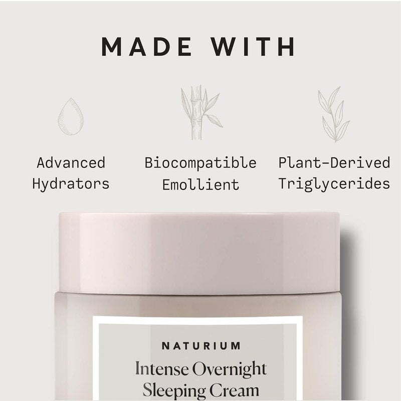 Naturium Intense Overnight Sleeping Cream - Hydrating Anti-Aging Face Moisturizer | 1.7 oz