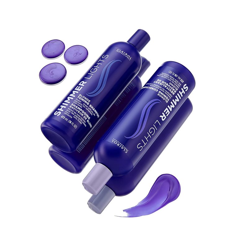Clairol Professional Shimmer Lights Purple Shampoo - Neutralizes Brass & Yellow Tones | For Blonde, Silver & Gray Hair