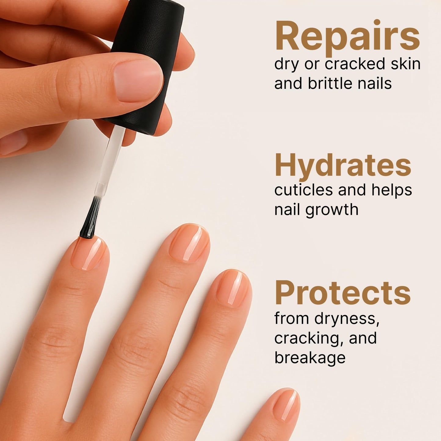 C CARE Cuticle Oil For Nails - Milk and Honey Nail Oil - Repairs Moisturizes and Strengthens Nails and Cuticles Overnight - Dropper & Brush included - Large 2.5 oz bottle
