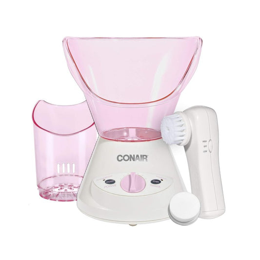 True Glow Facial Steamer - Gentle Mist Moisturizing System with Cleansing Brush | Spa Quality Skincare