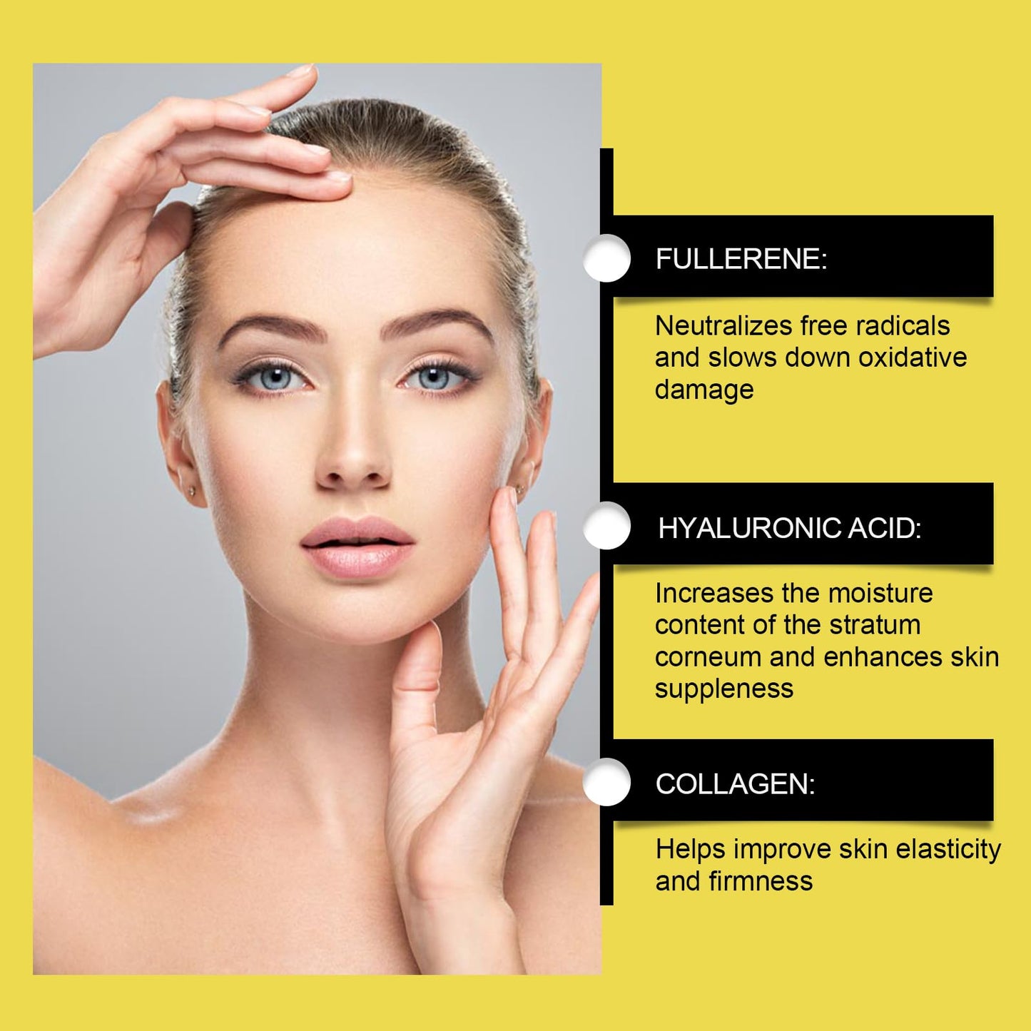 Collagen Facial Serum Capsules, Anti Aging Firming Capsules with Hyaluronic Acid & Vitamin E, Skin Rejuvenation & Sensitive Skin Travel Capsule Serum for Face & Neck