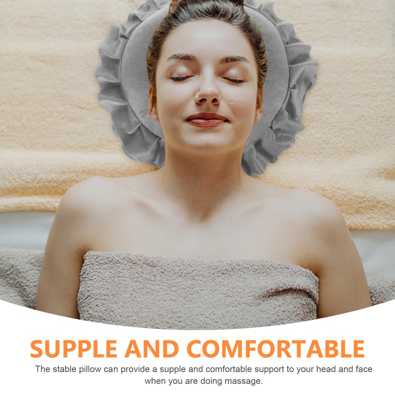 Healvian U Shaped Face Massage Pillow Neck Support Cushion,Pillow for Massage Table,Spa Spa Headrest Salon Massage Table Cradle Face Neck Head Cushion Travel Flight Pad