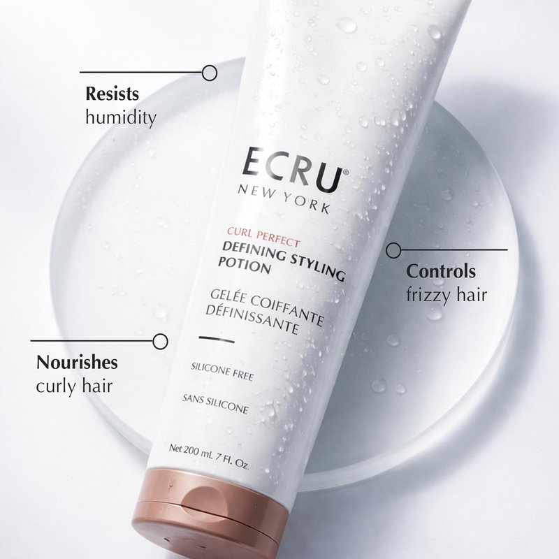 ECRU New York Curl Perfect Defining Styling Potion, Anti Frizz Curl Cream, Curly Hair Styling Cream, 7oz