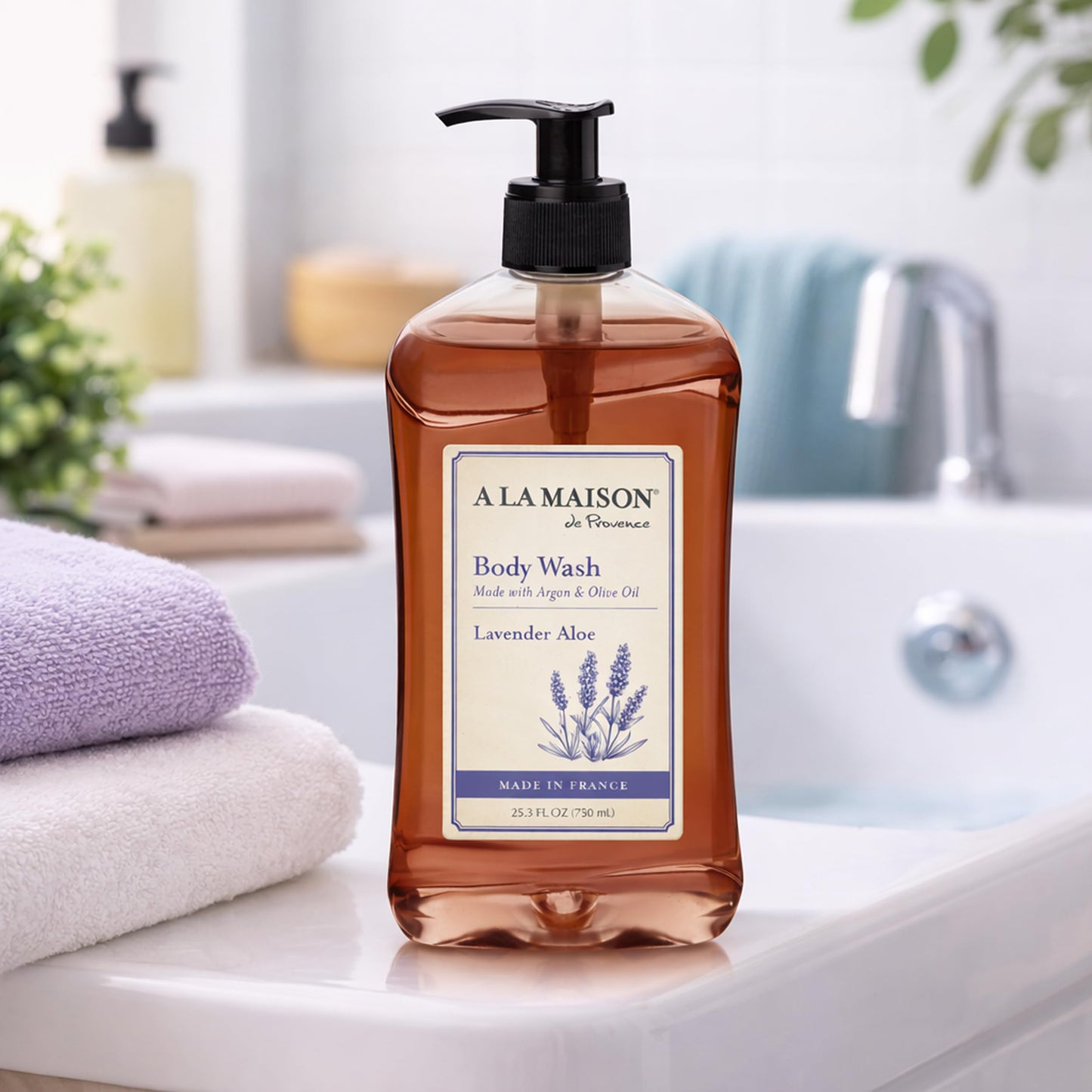 A LA MAISON Lavender Aloe Body Wash 25.36 Fl Oz, 3 Pack