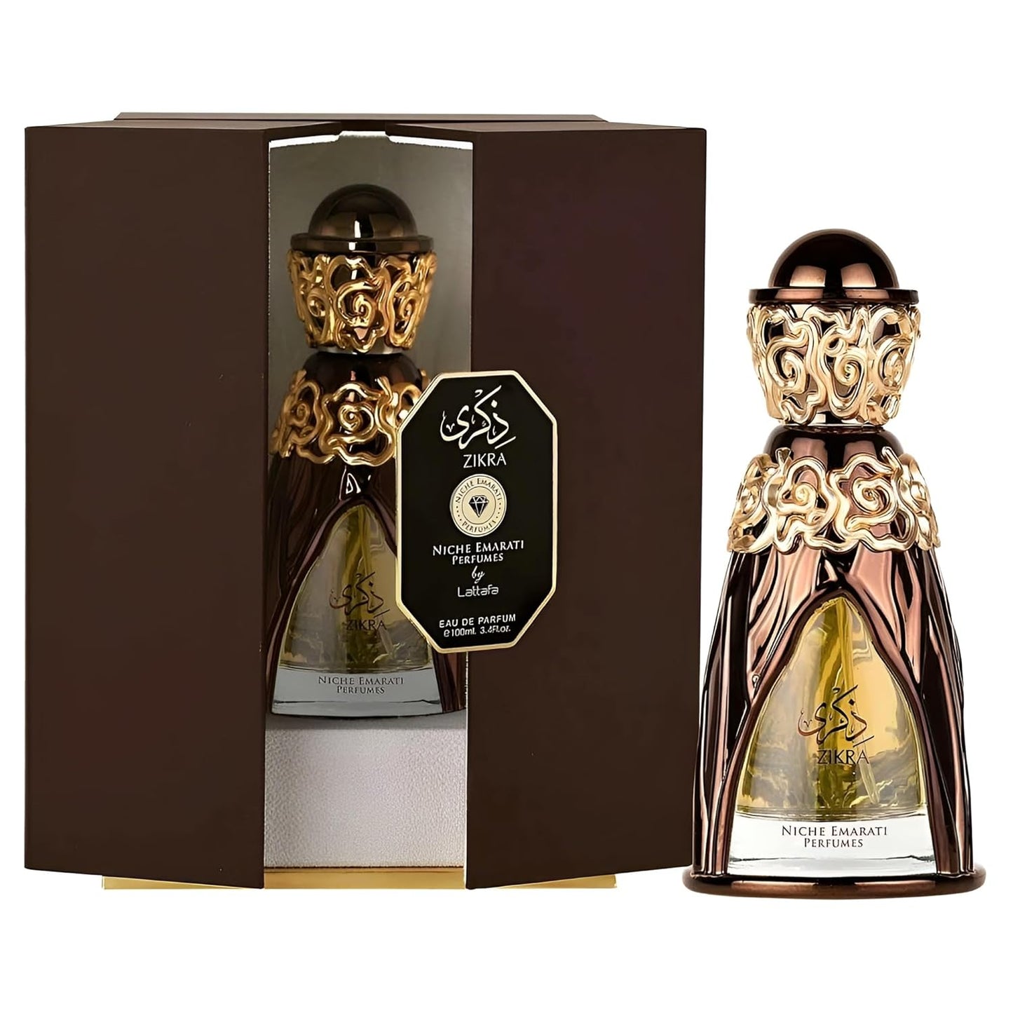 Lattafa Niche Emarati Zikra Eau de Parfum Spray - Unisex Fragrance, 3.4 Oz | 100 ml