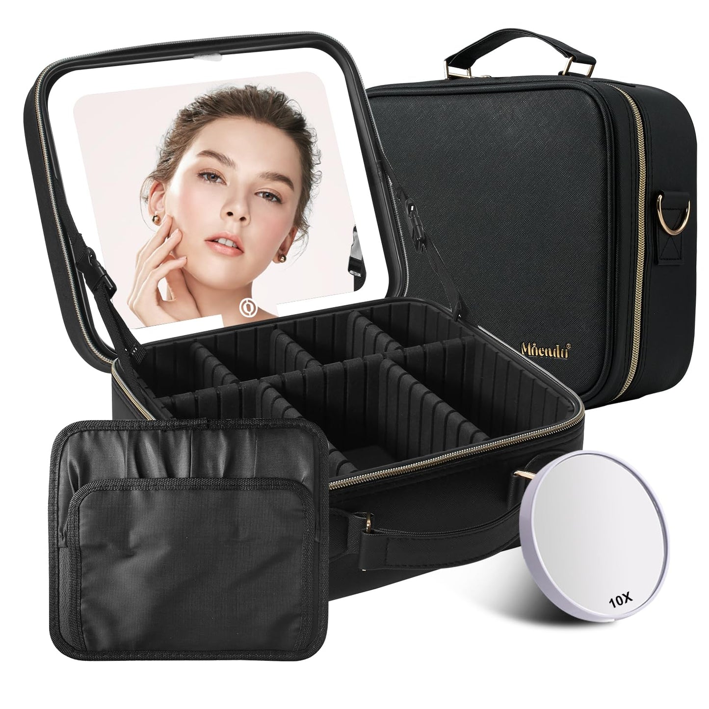 Mocado Travel Makeup Bag with Mirror Travel Makeup Organizer Makeup Case