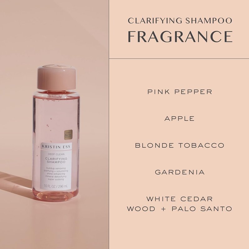 Kristin Ess Deep Clean Clarifying Shampoo - Detox Treatment for Oily Hair | Sulfate-Free, Vegan, Ideal for Thick, Curly Hair