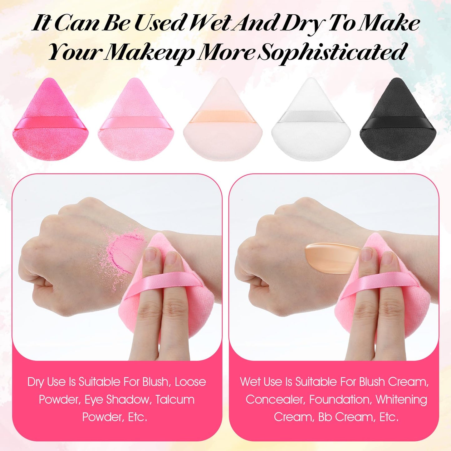 160 PCS Soft Dual-Use Makeup Sponge