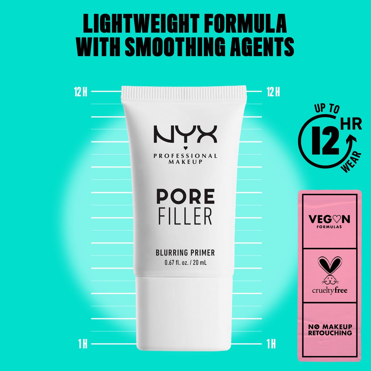 NYX PROFESSIONAL MAKEUP Pore Filler Blurring Primer and Targeted Primer Stick Bundle, Vegan Face Primers