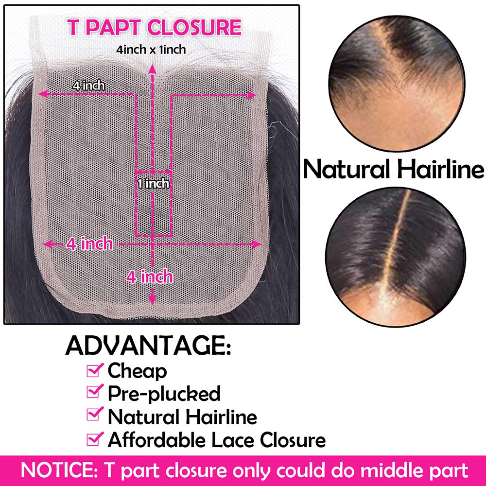 Brazilian Straight Human Hair Bundles with Closure(10 10 10+10) Straight 3 Bundles with Closure 50g 10A Unprocessed Straight Virgin Short Bob Hair Bundle Natural Black Color