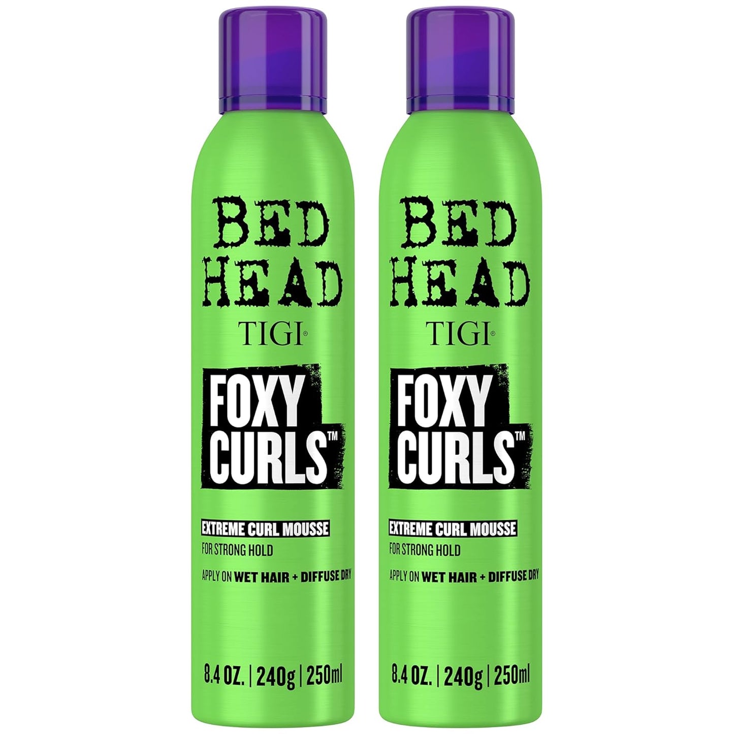 TIGI Bed Head Curl Mousse - Extreme Hold Curl Defining Hair Mousse | Anti-Frizz & Humidity Control, 8.4 Oz Each