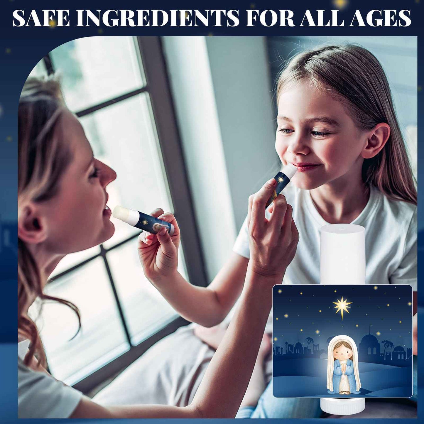 50 Pcs Nativity Lip Balm Gifts Advent Calendar 2024 Bulk Christmas Stocking Stuffers Christian Religious Holiday Party Gifts Favors Treat Goodies for Women & Men