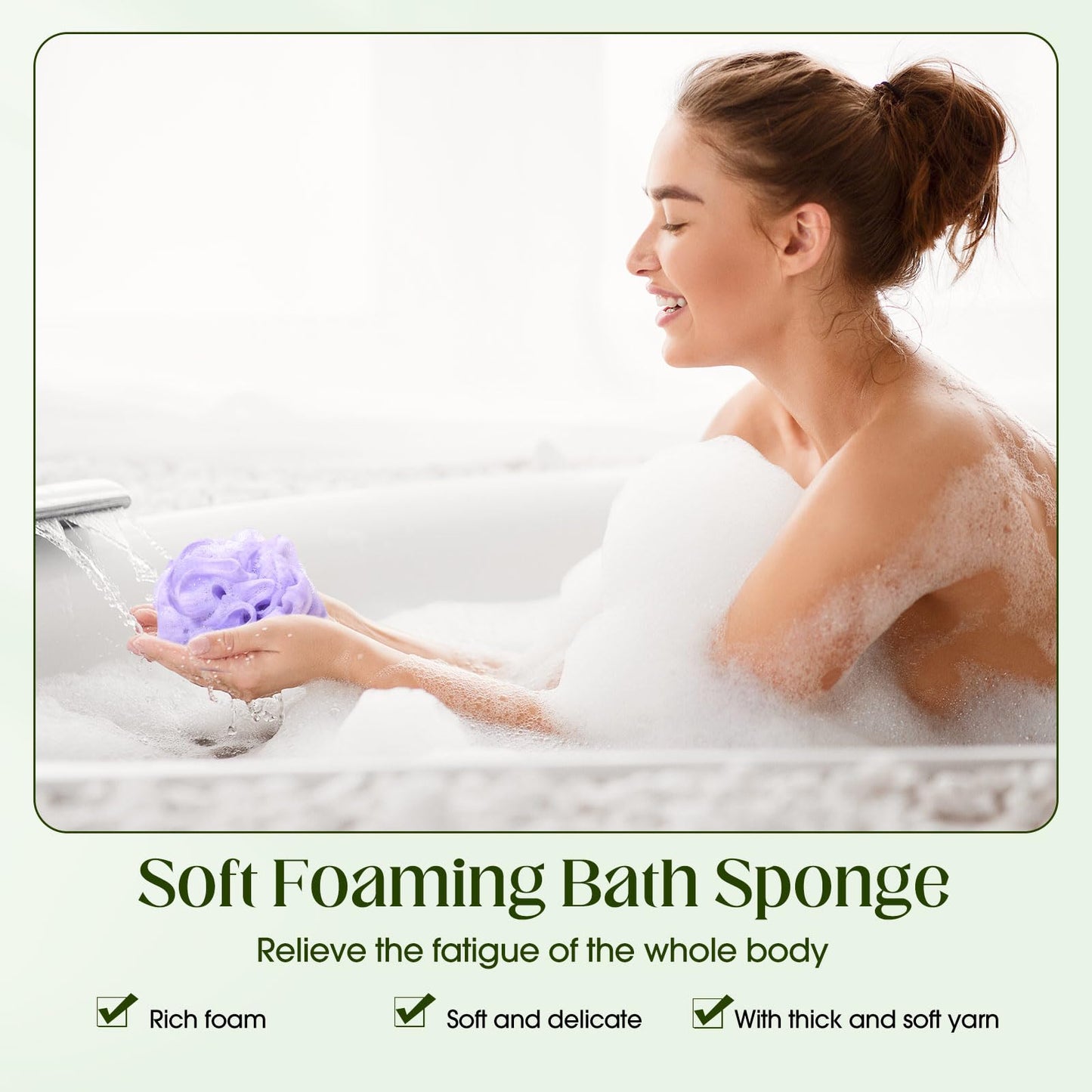 Sunnyray 100 Pcs Loofahs Bulk Bath Sponge Shower Luffas Exfoliating Body Scrubber Packs Soft Mesh Loofahs Balls Travel Cleaning Wash Puff Bathing Accessories for Women Men, 20g (Brightcolor)