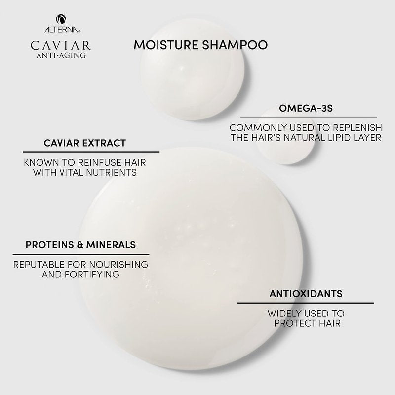 Alterna Haircare CAVIAR Anti Aging Replenishing Moisture Shampoo, 8.5 Fl Oz (Pack of 1)