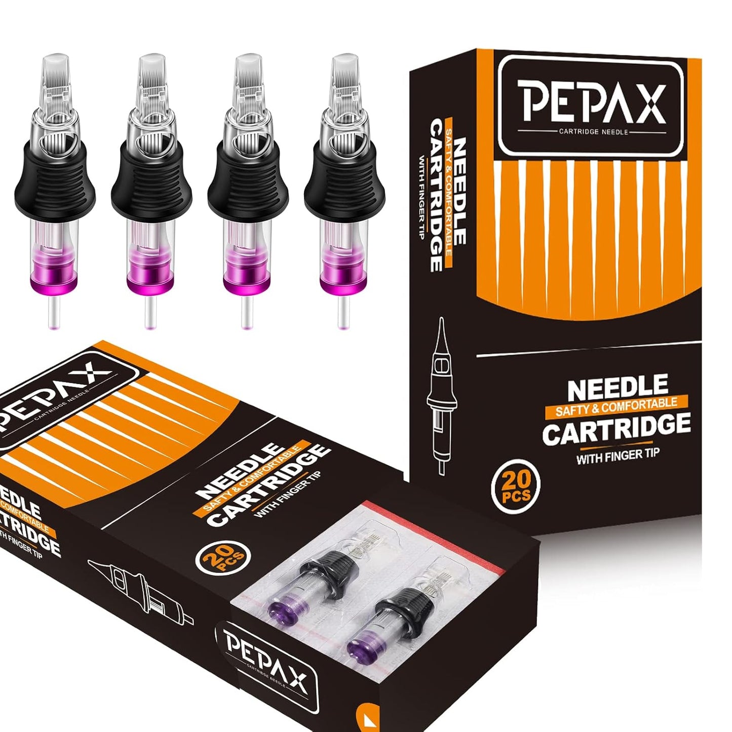 Tattoo Cartridge Needles - 80 Pcs Curved Magnum Tattoo Needles | 1205CM, 1207CM, 1209CM, 1211CM
