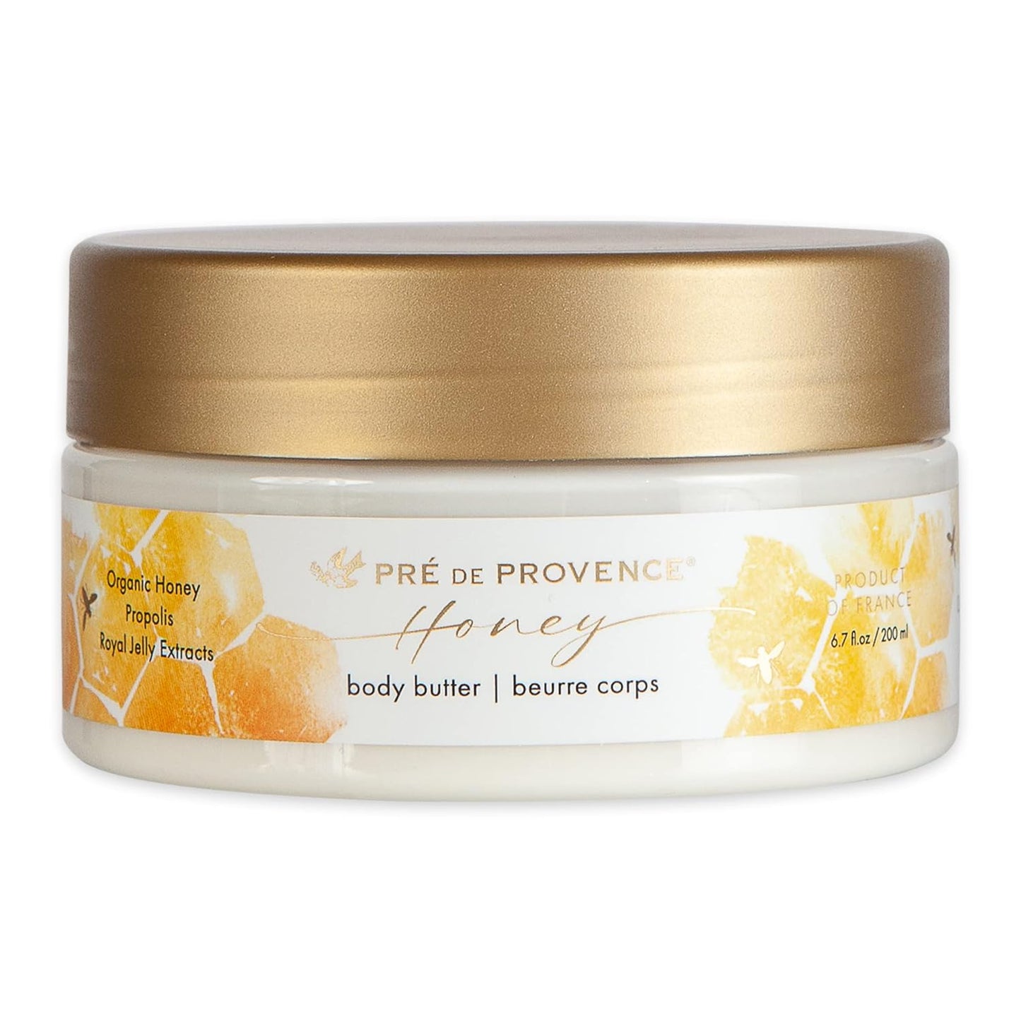 Pre de Provence Honey Collection Body Butter - Deeply Nourishing, 6.7 Fl Oz