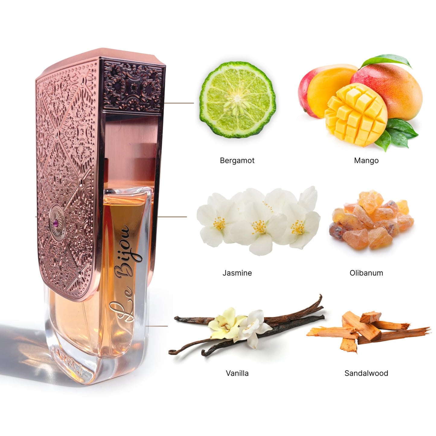 Maryaj Le Bijou - Long-Lasting Women's Perfume - Bergamot, Jasmine, Musk Perfume for Women - Eau de Parfum with Floral and Woody Fragrances - 3.4 oz.