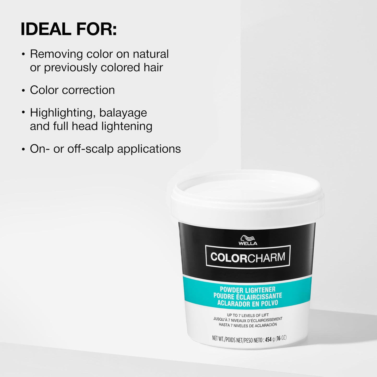 COLORCHARM Powder Hair Lightener | Up to 7 Levels of Lift | Dust Free | 16 Oz | Packaging May Vary