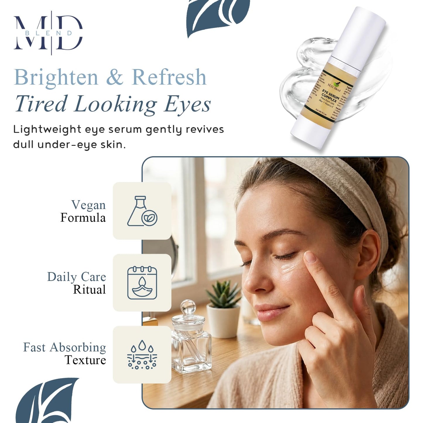 Advanced Plant Stem Cell Eye Serum - Hydrating & Brightening Treatment for Fine Lines | 15 ml