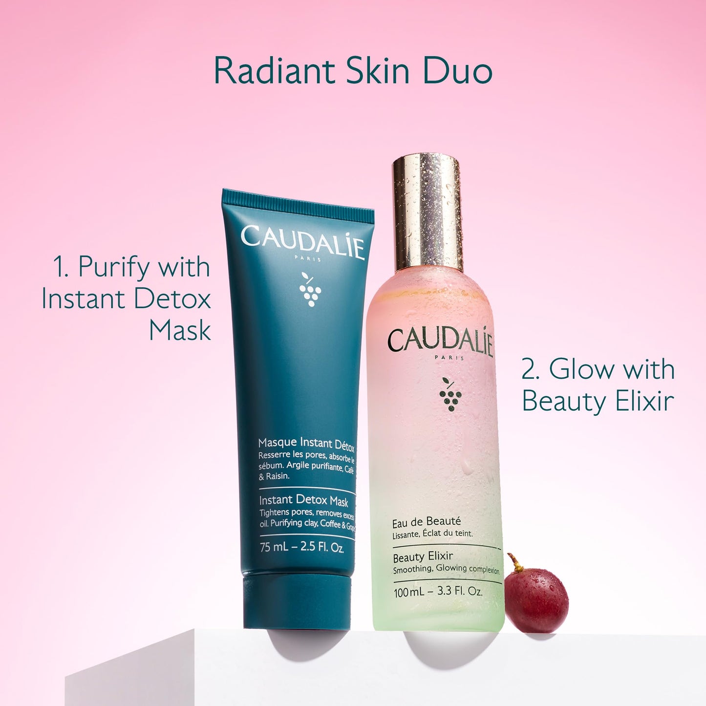 Caudalie Beauty Elixir Prep, Set Makeup, Glow Face Mist - 100 mL