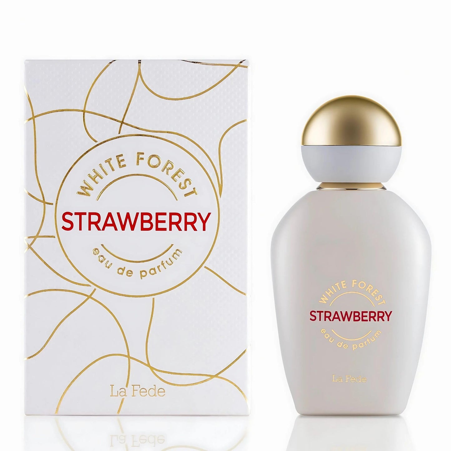 Khadlaj La Fede White Forest Strawberry Eau De Parfum Spray for Women, 3.4 Ounce
