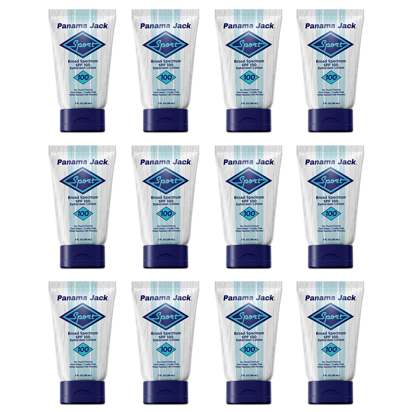 Panama Jack Sunscreen Lotion - SPF 100 Broad Spectrum UVA/UVB Protection | Non-Greasy, 3 FL OZ (Pack of 2)
