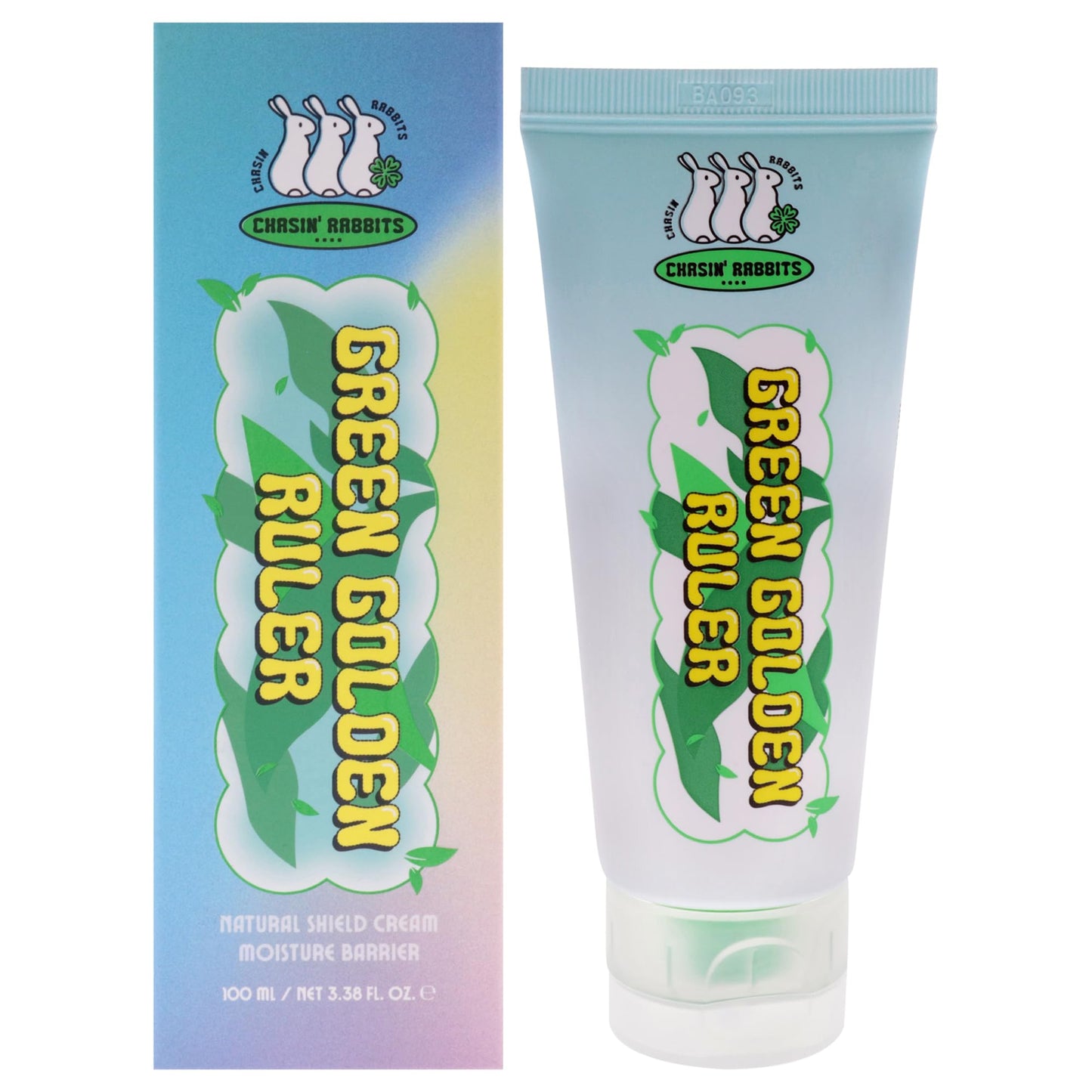 CHASIN' RABBITS Green Golden Ruler Cream | Vegan Intensive Moisturizing and Nourishing Face and Neck Moisturizer with Green Tea Extract and Probiotics | 75mL/2.53 fl. oz.