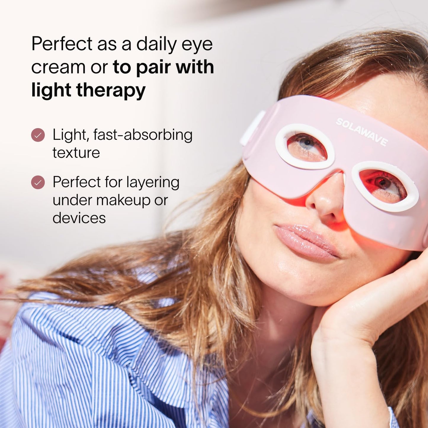 Solawave LightBoost Eye Cream | Reduces Appearance of Dark Circles, Puffiness, & Under Eye Bags | Anti Aging, Wrinkle Smoothing, Brightening, Hydrating, & Collagen Support | Enhances Red Light Therapy