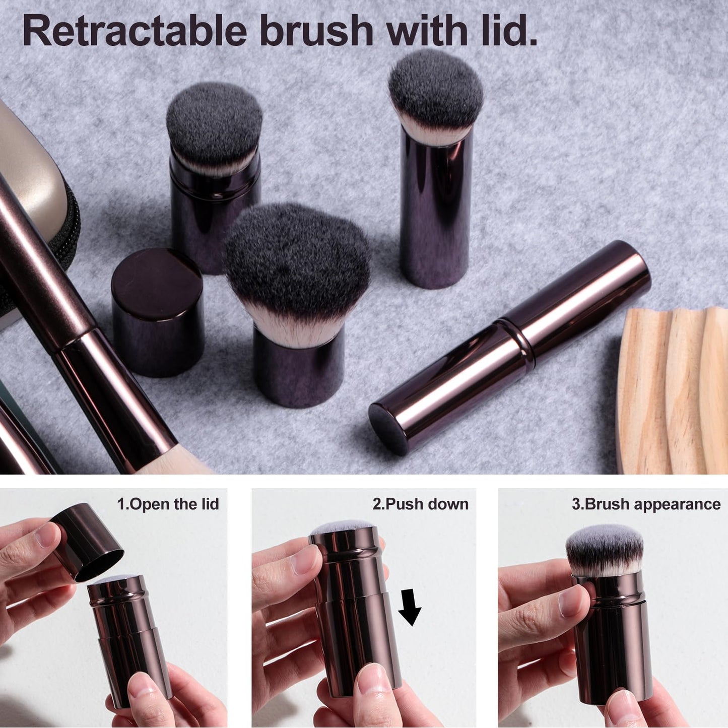 BS-MALL Makeup Brushes Set Pro – 22 Pcs Foundation Concealer Blush Eyeshadow Brush with Portable Cosmetic Case for Travel & Events