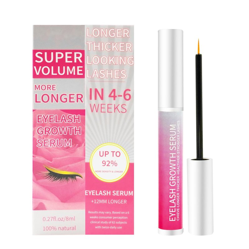 Lash Serum for Eyelash Growth: Premium Eyelash Growth Serum with Advanced Formula to Boost Longer Fuller and Thicker Lashes and Eyebrows - Gentle & Vegan for Sensitive Eyes(8ML)