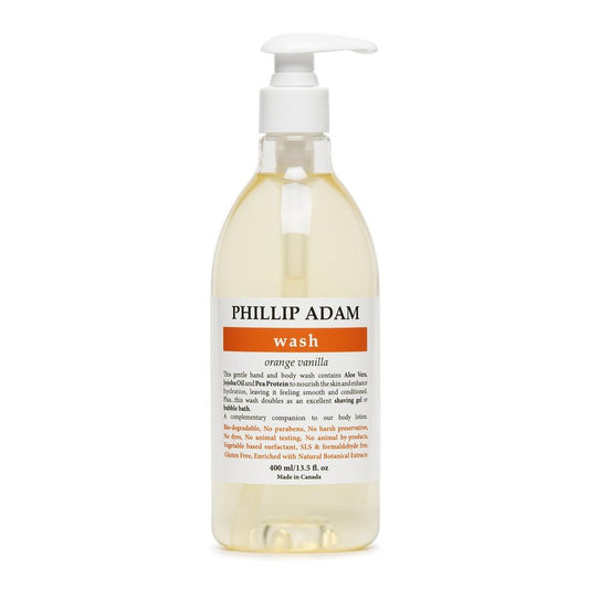 Phillip Adam Orange Vanilla Hand and Body Wash for All Skin Types - Nourishing and Moisturizing - Gentle and Sulfate Free - 13.5 Fl Oz
