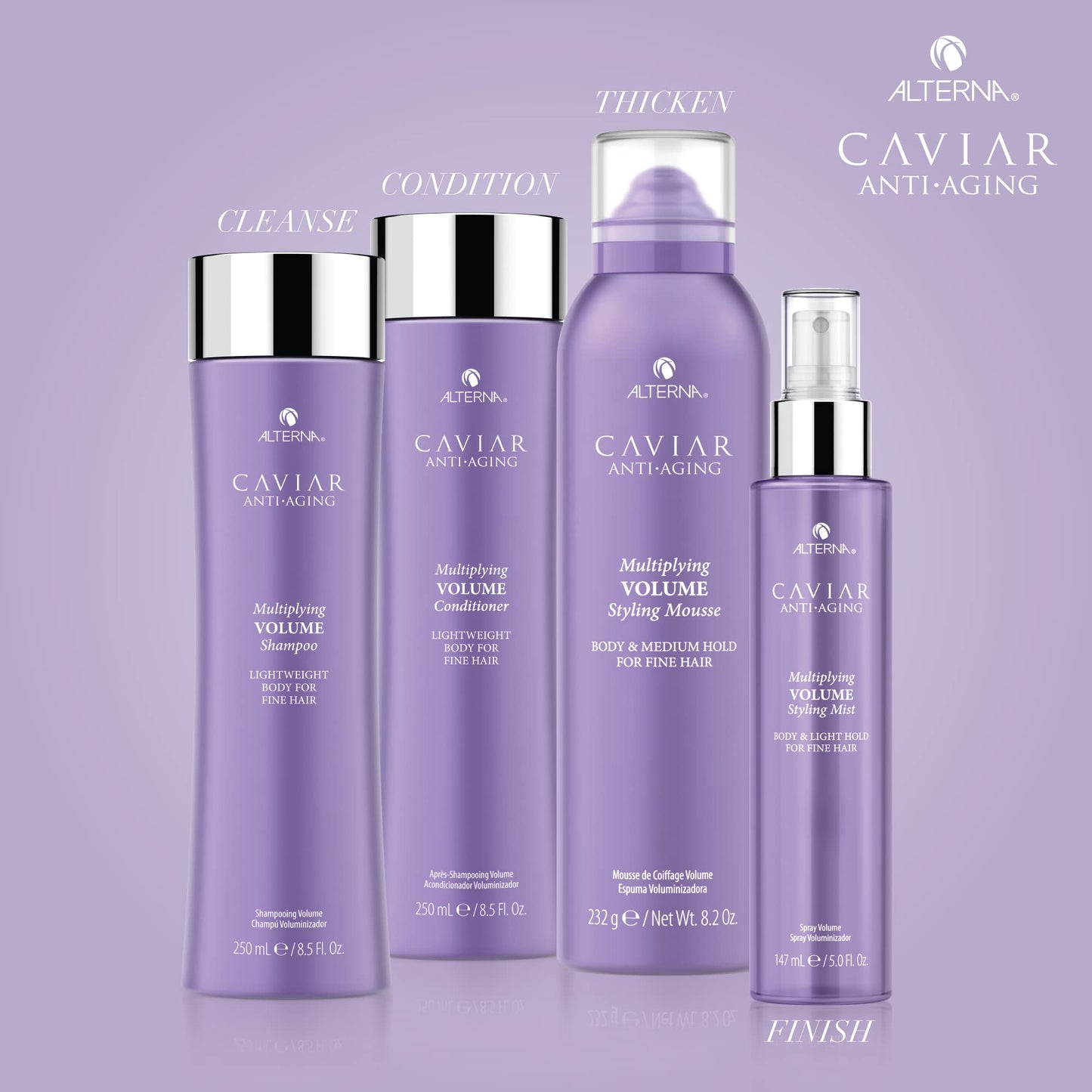 Alterna Haircare CAVIAR Anti-Aging Multiplying Volume Conditioner Travel Size 1.35 Fl Oz | For Fine, Limp or Thin Hair | Create Instant Volume and Thickness | Sulfate Free