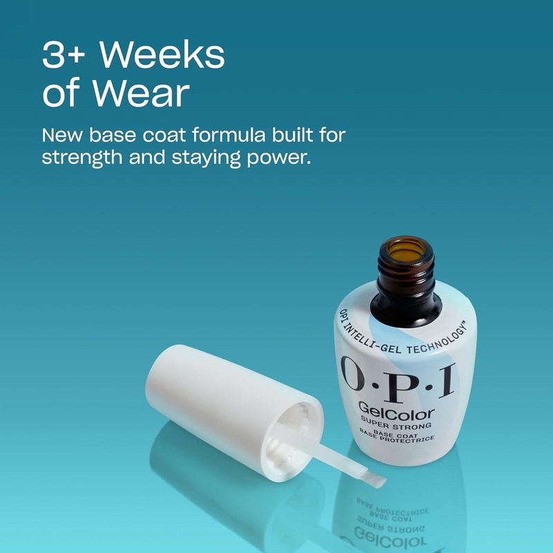 OPI GelColor Base & Top Coats - Strong Adhesion & High Shine | Vegan, HEMA Free | 0.5 Fl Oz