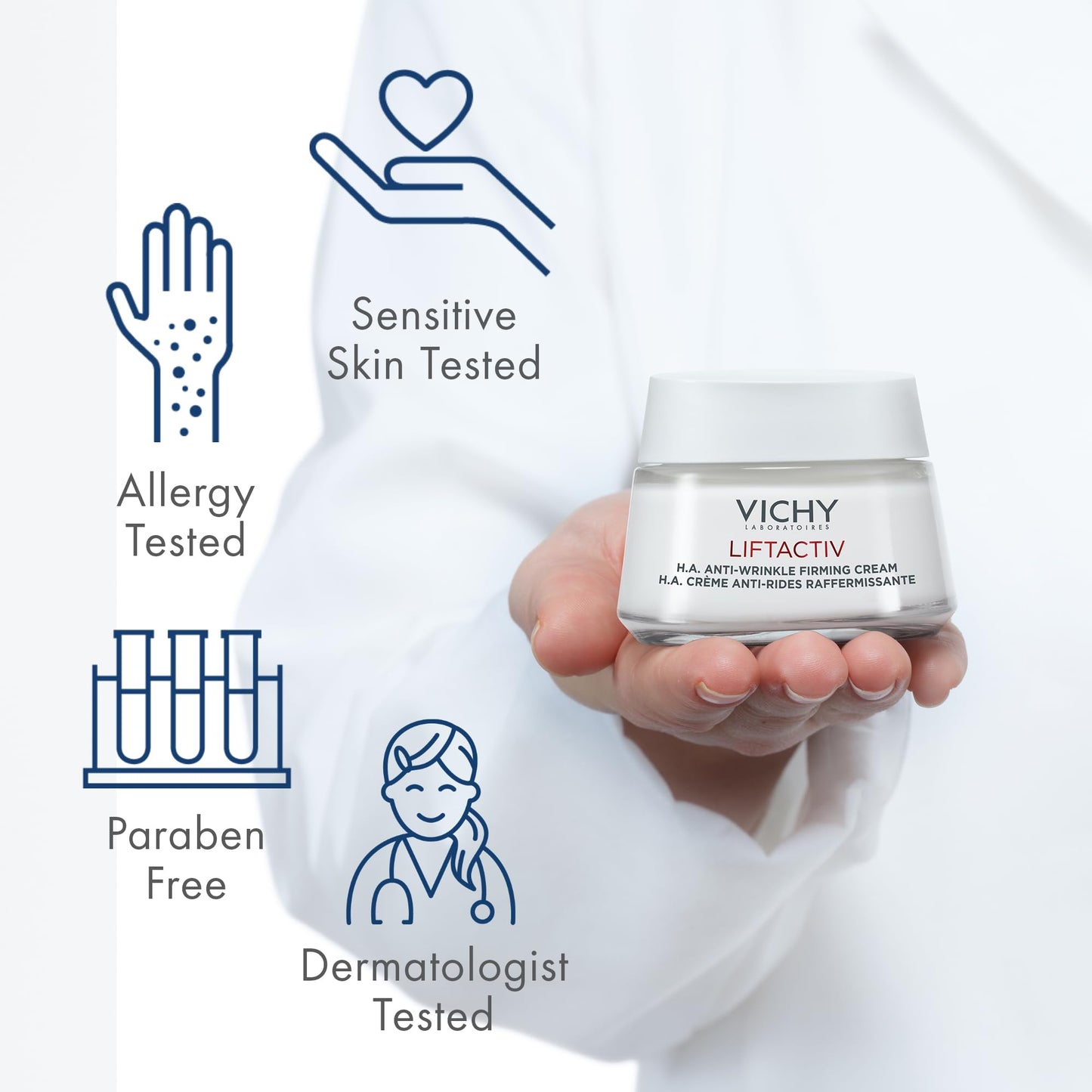 Vichy LiftActiv Supreme Anti Aging Face Moisturizer, Anti Wrinkle Cream, Firming and Hydrating Cream to Smoothe Skin, Day Cream Suitable for Sensitive Skin