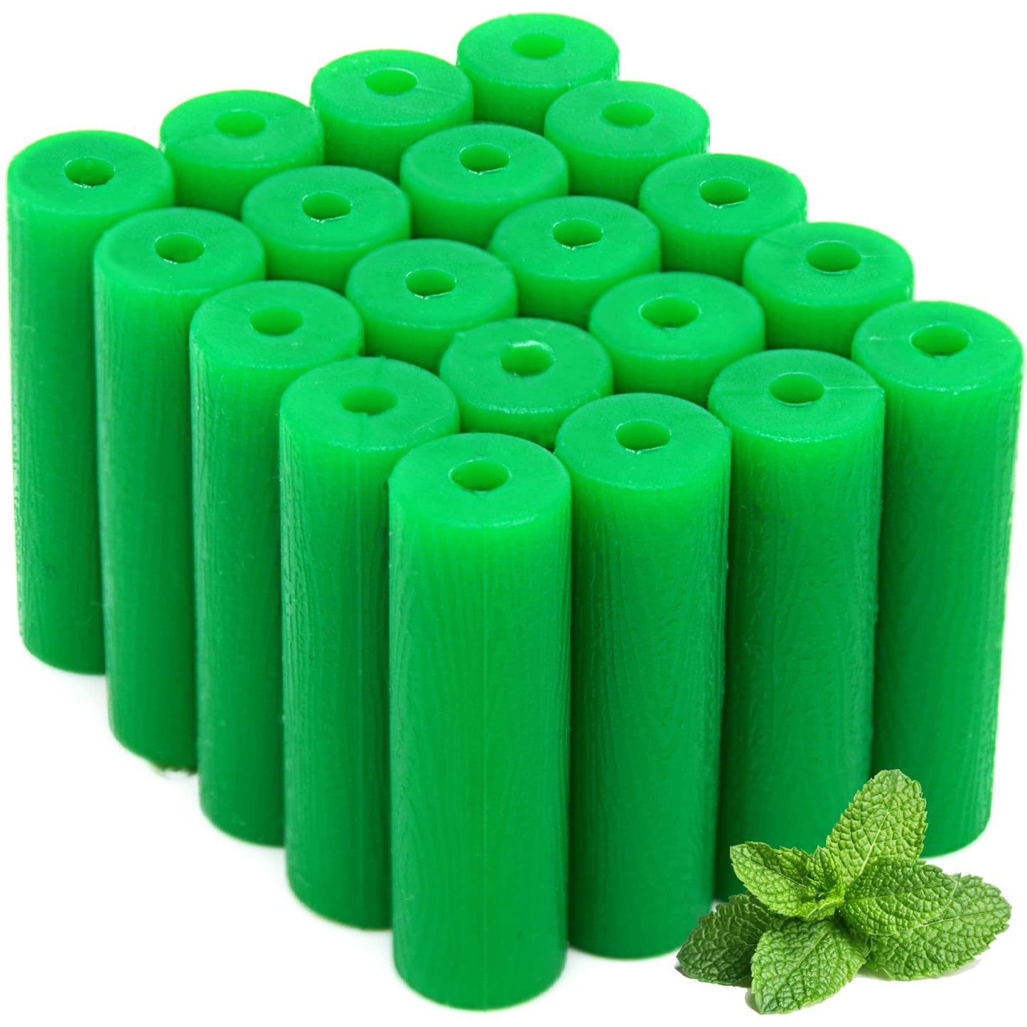40 PCS Retainer Chewies for Aligner Seating – Mint Scented Aligner Tray Seaters – Soft Silicone Chewies for Clear Braces – Includes 4 Individual Reusable Cases (Green)