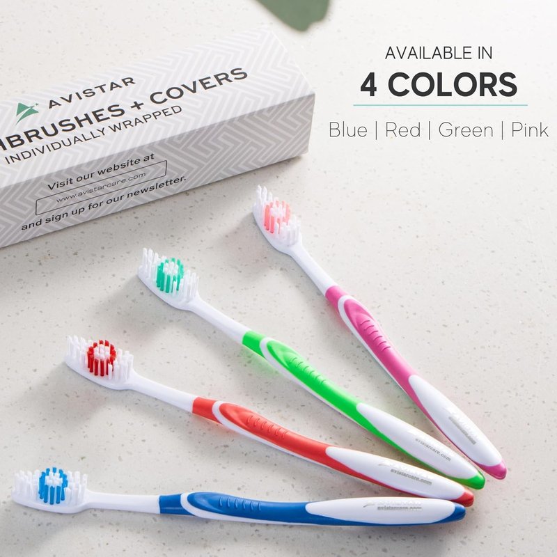 Avistar Bulk Toothbrushes Pack - 100 Individually Wrapped Toothbrushes Bulk for Travel, Hotels, Relief Missions, and Donations - Bulk Disposable Toothbrush Pack Adults and Kids