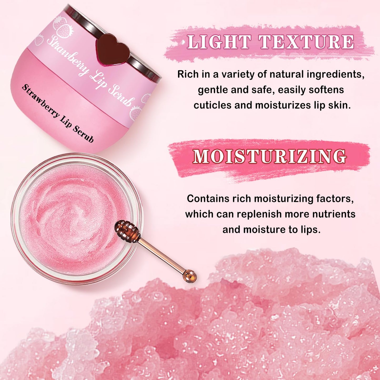 LZXLUKGIR 4PCS Lip Scrub and Mask Set,Strawberry and Honey Pot Lip Balm,Reduces Lip Lines Lip Exfoliator Scrub and Moisturizer,Repair Bee Lip Balm and Lip Scrub Set,Lip Mask Overnight