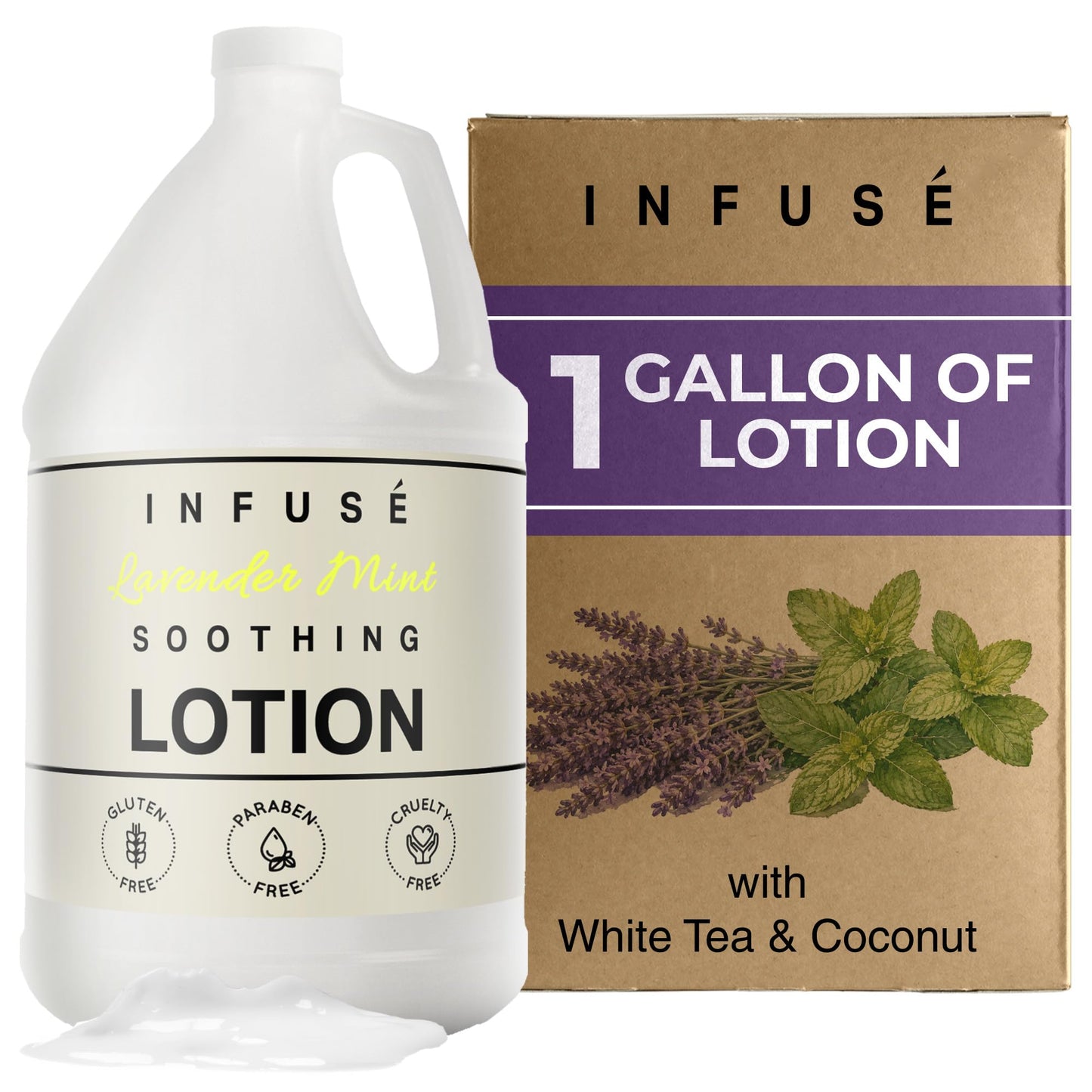 1-Shoppe All-in-Kit | Infuse Lotion | Infuse Lavender Mint Hotel | 1 Gallon | For Hospitality & Vacation Rentals to Refill Dispensers | (Single Gallon)