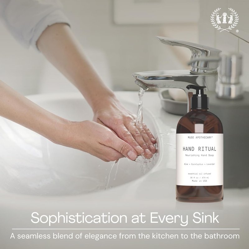 Hand Ritual Aromatic Hand Soap | Nourishing Essential Oils - 16 oz, Coconut + Sandalwood, 3 Pack