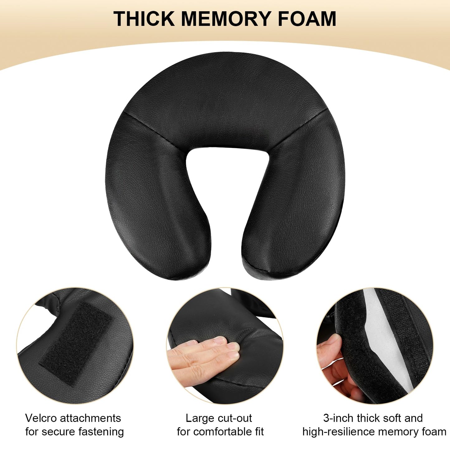 VARIPOWDER Massage Table Face Cradle Adjustable Massage Headrest for Bed