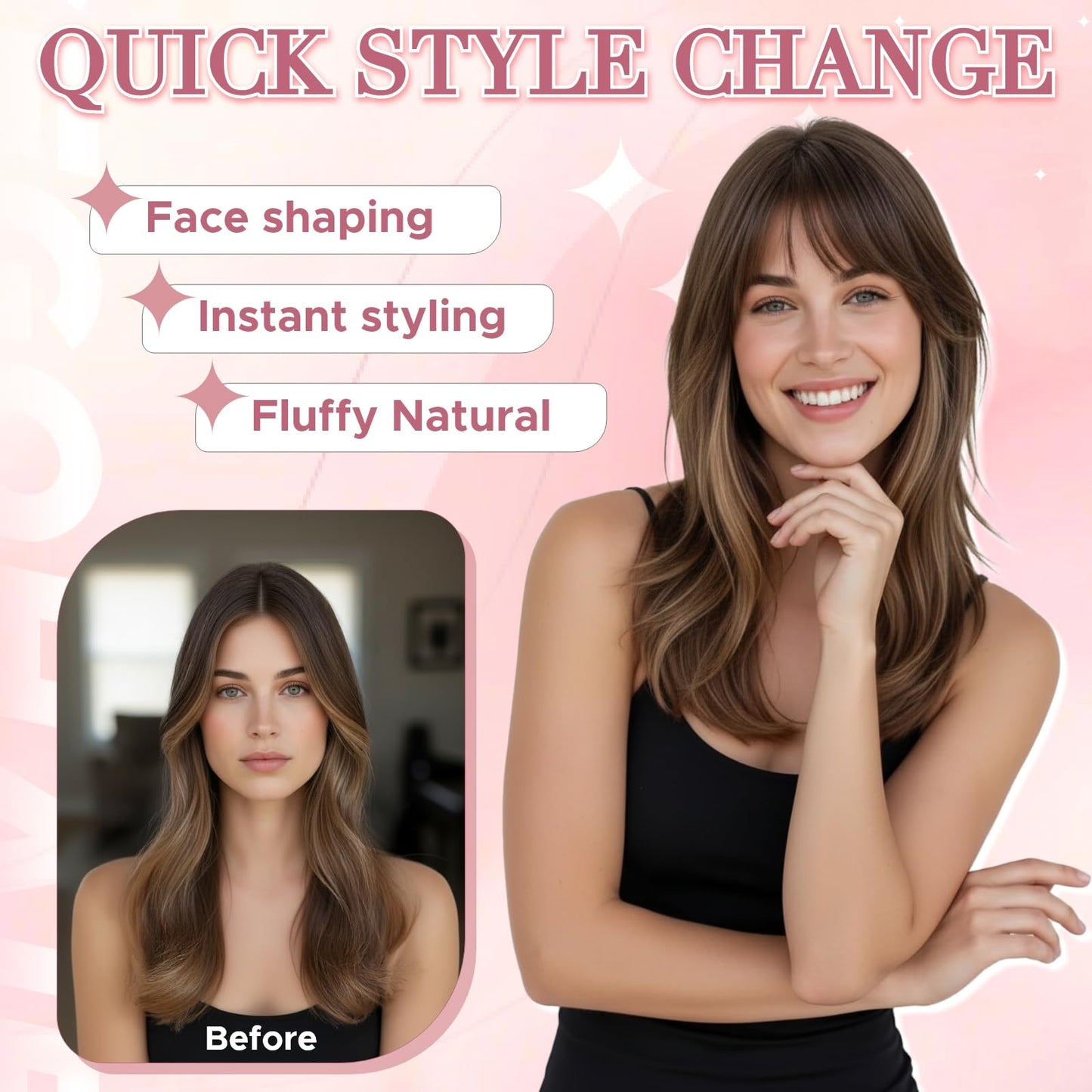 SEGO SEGOHAIR Clip in Bangs Hair Toppers for Women Real Human Hair, 360°3D Wispy Bangs for Thinning Hair Daily Wear (27, Honey Blonde)