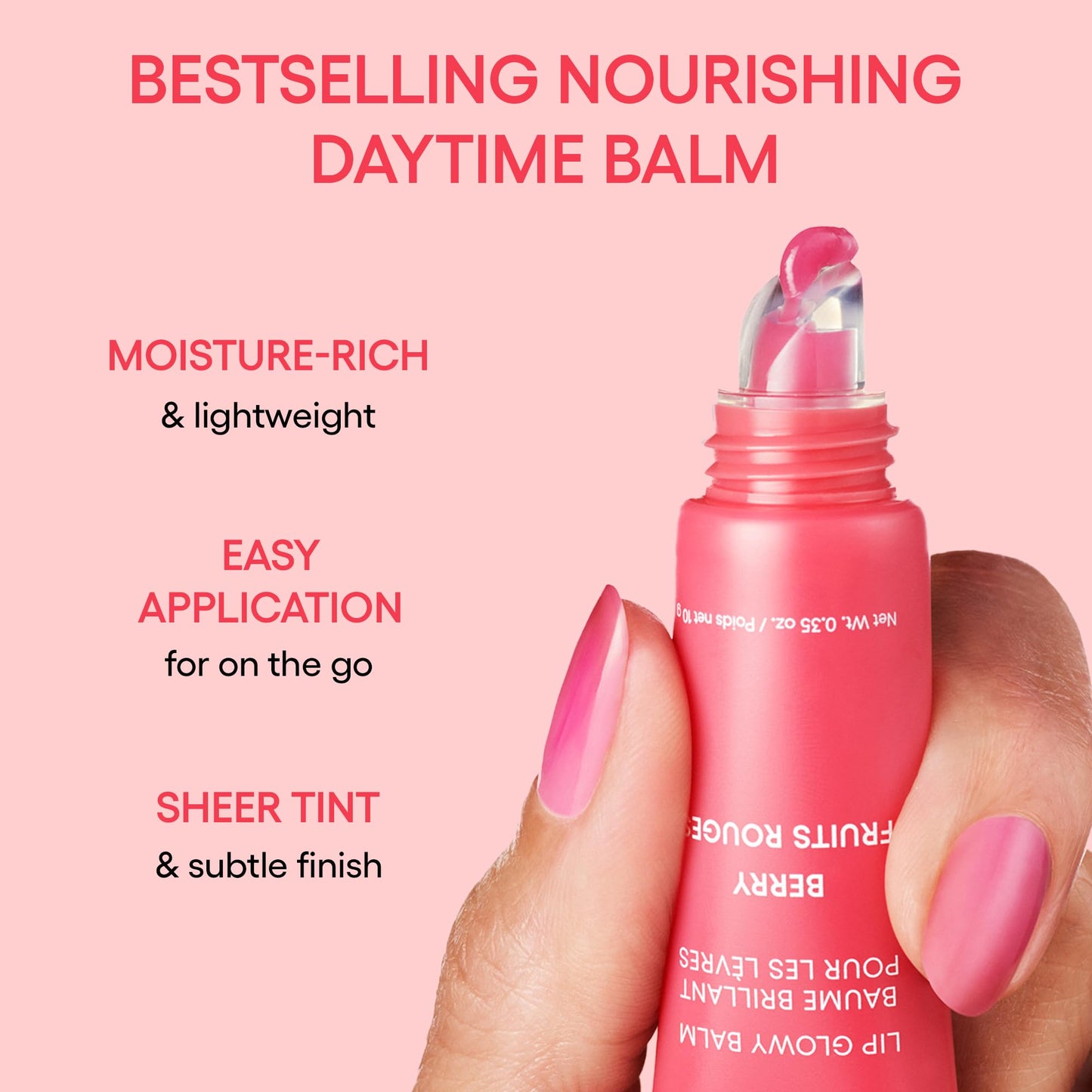 LANEIGE Lip Glowy Balm: Sheer Tinted Lip Treatment Balm Tube with Shea & Murumuru Butters for Hydrating, Moisturizing, Glossy, Non-Sticky Shine, Berry | Korean Skin Care, Berry