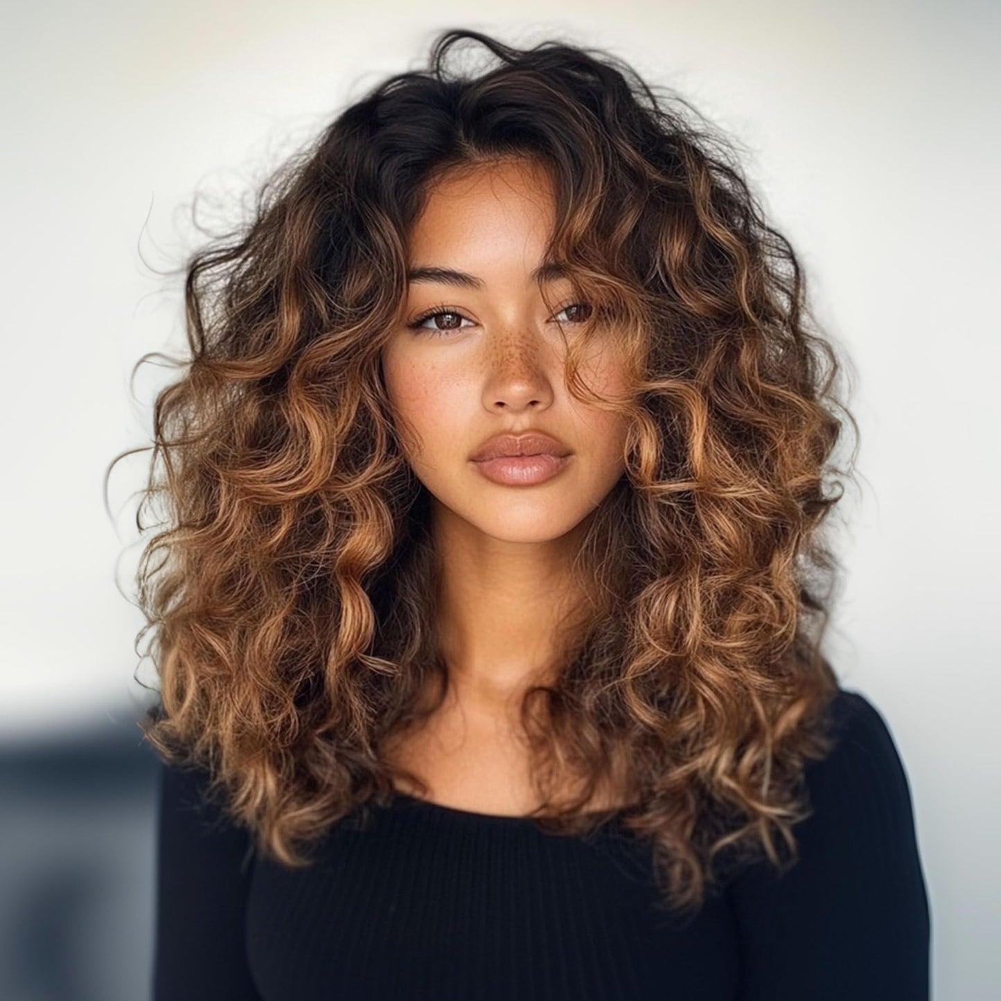 18 Inch Ocean Wave Crochet Hair 7 Packs Deep Wave Crochet Braids Brown Ombre126 Strands Wavy Curly Braiding Hair Crochet Hair Extensions for Women