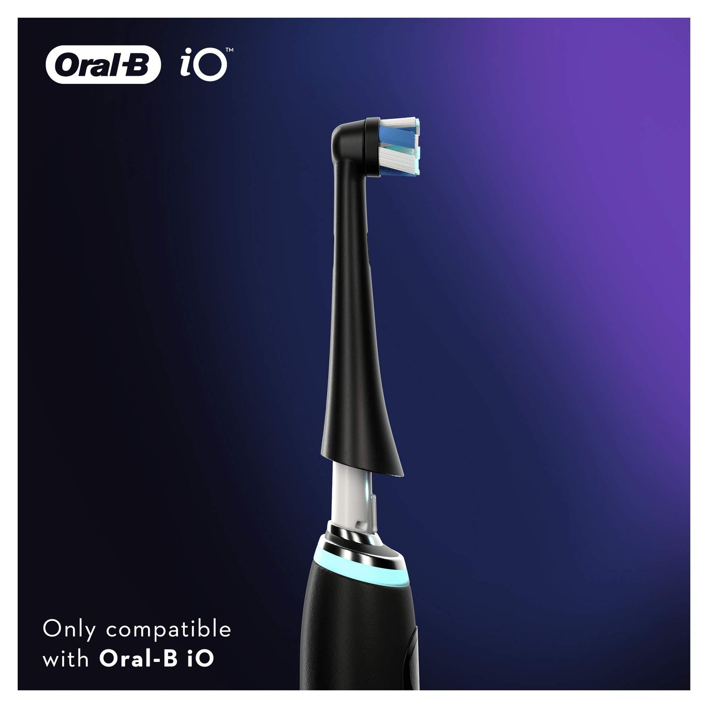 Oral-B iO Ultimate Clean Replacement Brush Heads, Advanced Deep Cleaning, Black, Pack of 4