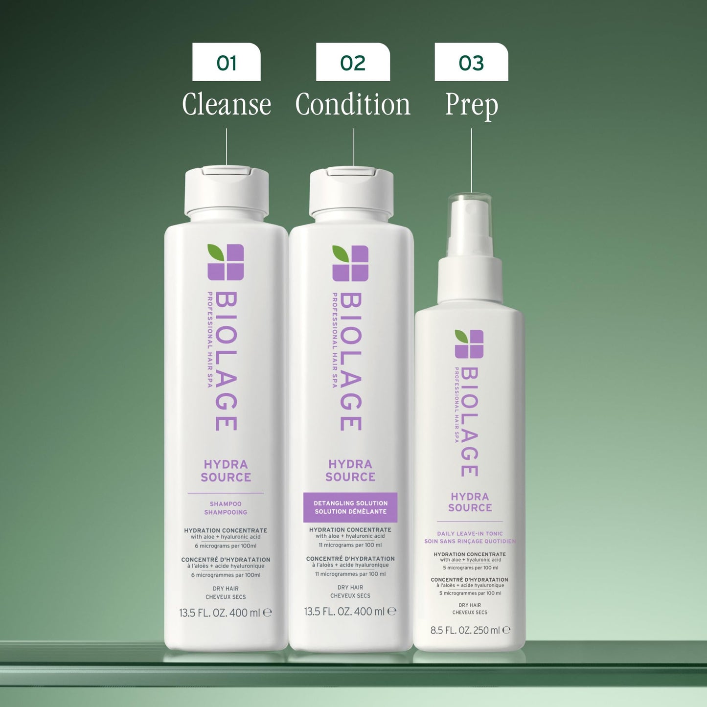 Biolage Hydra Source Detangling Solution - Conditions, Instantly Detangles & Controls Static, For Dry Hair, With Micro-Filtered Aloe Vera & Fermented Hyaluronic Acid, 13.5 Fl Oz, Packaging may vary