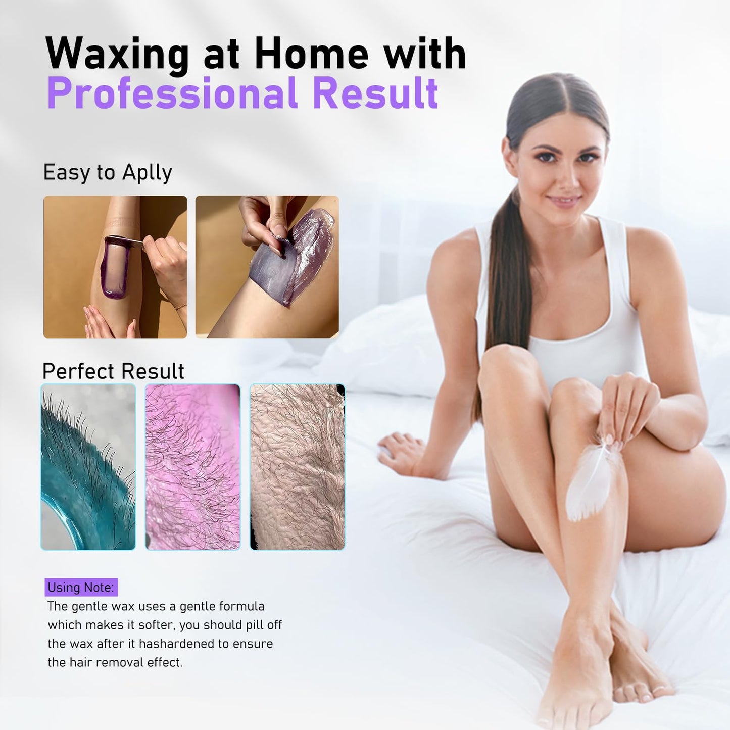 Smart Digital Wax Machine with Auto Temperature Control for Safe Hair Removal - Suitable for Brazilian, Bikini, Facial, Eyebrow, Nose & Full Body Waxing (with a Silicone Bowl)