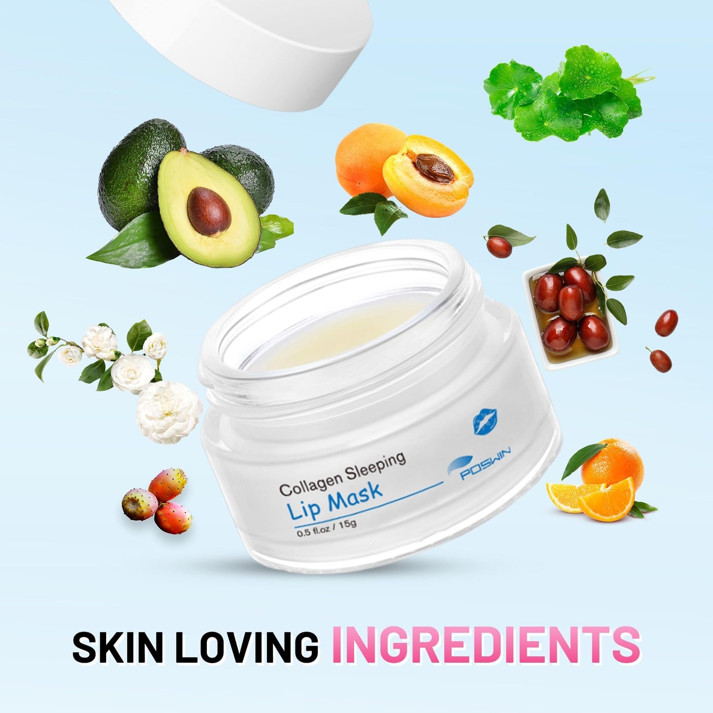 Lip Sleeping Mask - Moisture & Collagen Booster Lip Sleeping Mask - Lip Wrinkles Repair Overnight Lip Masks,15g