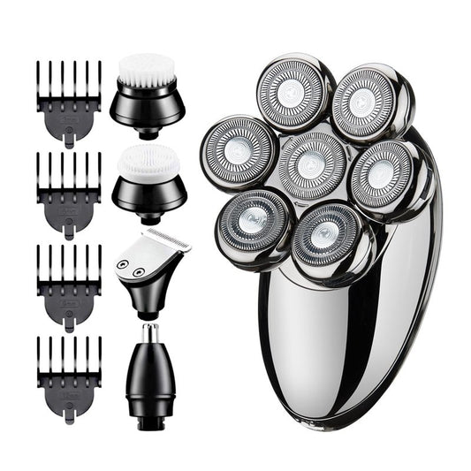 GOAKICHGO Head Shavers for Men, Electric Head Shaver Grooming for Men, 7D Floating Wet & Dry Electric Razor for Bald Heads, Shaving Grooming Set with LED Smart Display, Suitable for Hair/Face/Beard